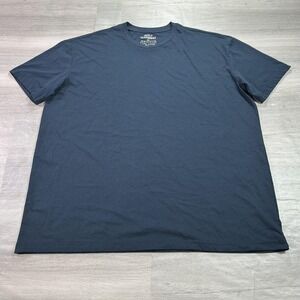NEW Built Different Shirt Mens 2XL Blue Solid Cotton Blend Crewneck Basic Tee